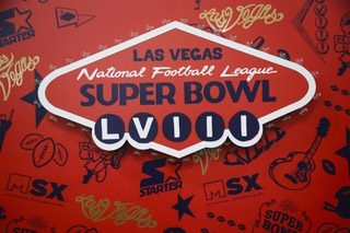 A gift shop for Super Bowl Experience presented by Toyota is shown at the Mandalay Bay convention center Friday, Feb. 2, 2024. WADE VANDERVORT