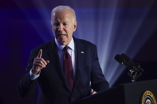 President Joe Biden speaks during a campaign event at Pearson Community Center in North Las Vegas Sunday, Feb. 4, 2024.
