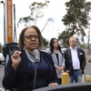 Senator Dina Neal (D-NV) speaks Thursday, Feb. 29, 2024 during a press conference held to ask the EPA and the Biden Administration to implement the strongest possible version of new light and medium vehicle emissions standards that go into effect in 2027.