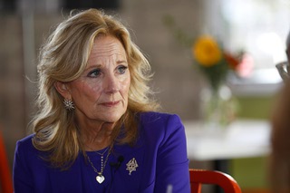 First Lady Jill Biden listens to women discuss their concerns about gun violence, reproductive rights and other topics at Eat restaurant in downtown Las Vegas Saturday, March 2, 2024. The event was part of a nationwide program to organize and mobilize female voters.