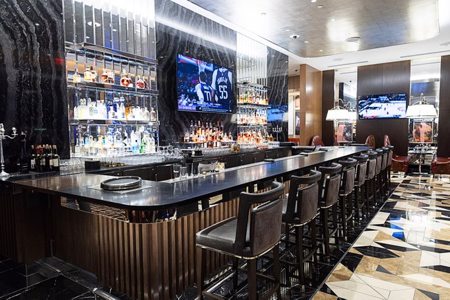 A view of the bar in the new William B’s steakhouse in the Suncoast in Summerlin Tuesday, March 19, 2024. The steakhouse opned last December. Boyd Gaming announced a multi-year renovation project for the property during a news conference Tuesday.