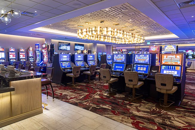 A view of a renovated High Limit room at the Suncoast in Summerlin Tuesday, March 19, 2024. Boyd Gaming announced a multi-year renovation project for the property during a news conference Tuesday.
