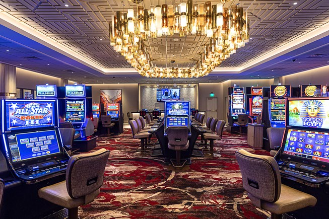 A view of a renovated High Limit room at the Suncoast in Summerlin Tuesday, March 19, 2024. Boyd Gaming announced a multi-year renovation project for the property during a news conference Tuesday.