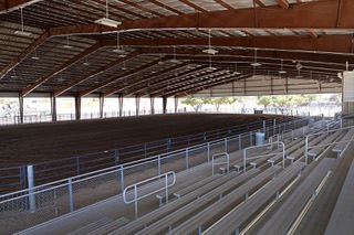 A view of the Flamingo Arena at Horseman’s Park Wednesday, March 27, 2024. The Clark County park was opened in 1971 and has provided equestrian users with a facility to host rodeos, horse shows, and other horse-related events.