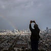 A rainbow over San Francisco following heavy rains on Feb. 5, 2024. Before the state’s rainy season officially ends on Sunday, March 31, 2024, another storm is headed for the California coast.