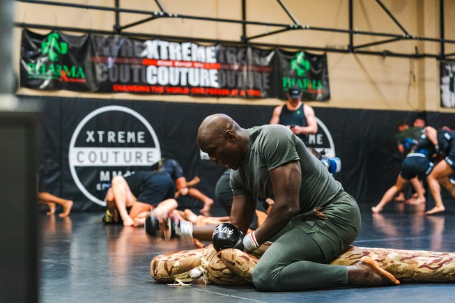 Sadibou Sy, training at Xtreme Couture in Las Vegas, after moving up to Light Heavyweight, Sy is scheduled to start the 2024 season against Josh Silveira at The Theatre at Virgin Hotels on April 12 in Las Vegas, Nevada,  Monday, April 8, 2024.