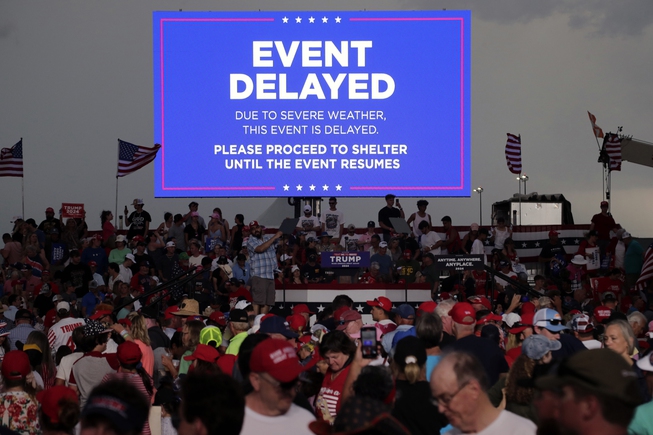 Trump event delayed, Elections 2024