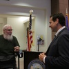 Photo: Nevada Secretary of State Cisco Aguilar talks with