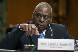 Secretary of Defense Lloyd Austin speaks during a hearing of the Senate Appropriations Committee Subcommittee on Defense on Capitol Hill, Wednesday, May 8, 2024, in Washington.