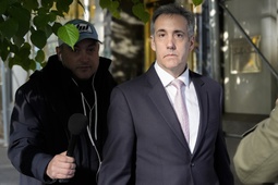 Michael Cohen leaves his apartment building on his way to Manhattan criminal court, Monday, May 13, 2024, in New York. 

