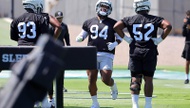 Asked which of his new teammates had stood out the most at the conclusion of three weeks of organized team activities last week, Raiders quarterback Gardner Minshew answered immediately. “I’d say Christian Wilkins,” Minshew responded. “That dude is running so fast every single play. Wherever the ball is ...