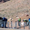 Nevada State Police troopers investigate a fatal accident on I-11 southbound near Boulder City Saturday, June 1, 2024. Two people were killed in a head-on collision caused by a wrong-way driver, police said. 
