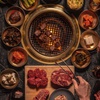 A spread of food is pictured from COTE Korean Steakhouse, which will open at Venetian in 2025. 