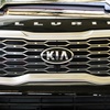 This is the front grill on a 2020 KIA Telluride on display at the 2019 Pittsburgh International Auto Show in Pittsburgh Thursday, Feb. 14, 2019.