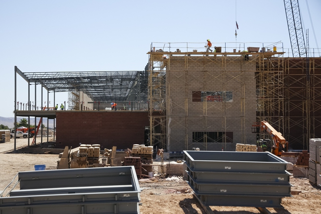 Construction workers rebuild CW Woodbury Middle School Tuesday, June 25, 2024.