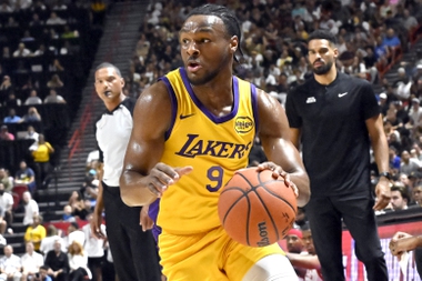 Every time his name was uttered over the speakers at the Thomas & Mack Center or whenever he touched the ball, Los Angeles Lakers guard Bronny James was quickly greeted with cheers. 

