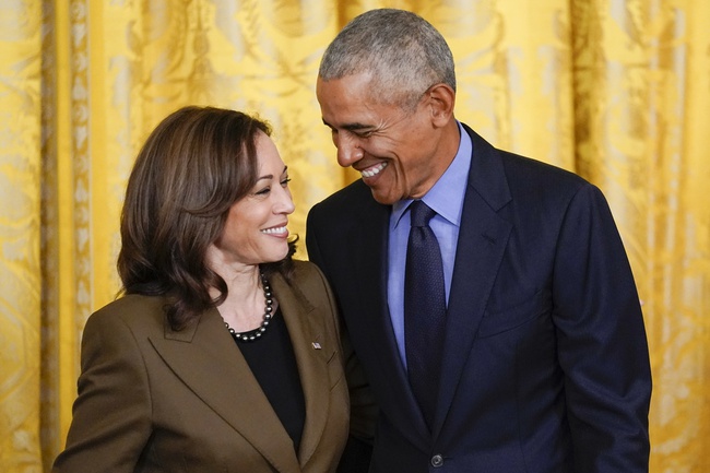 Barack Obama and Kamala Harris