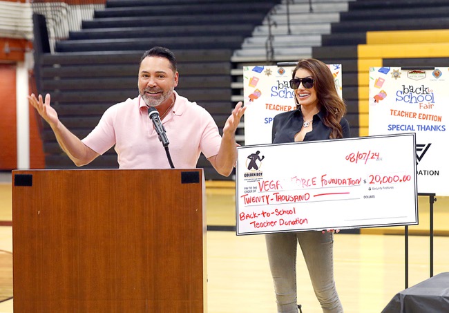 De La Hoya Donation to Schools