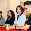 Sen. Catherine Cortez Masto, second from right, D-Nev., listens to local business owners during an Asian American, Native Hawaiian, and Pacific Islander (AANHPI) round table at Urban Matcha Wednesday, Aug. 28, 2024. With Cortez Masto from left, Maho Sugai, owner of Ichiza, Catherine Francisco, president/CEO of the AAPI Chamber of Commerce of Southern Nevada, and Hang Wong, owner of Urban Matcha.