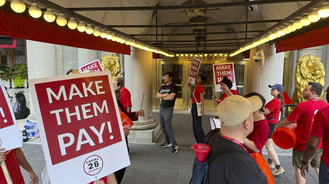 Hotel workers strike