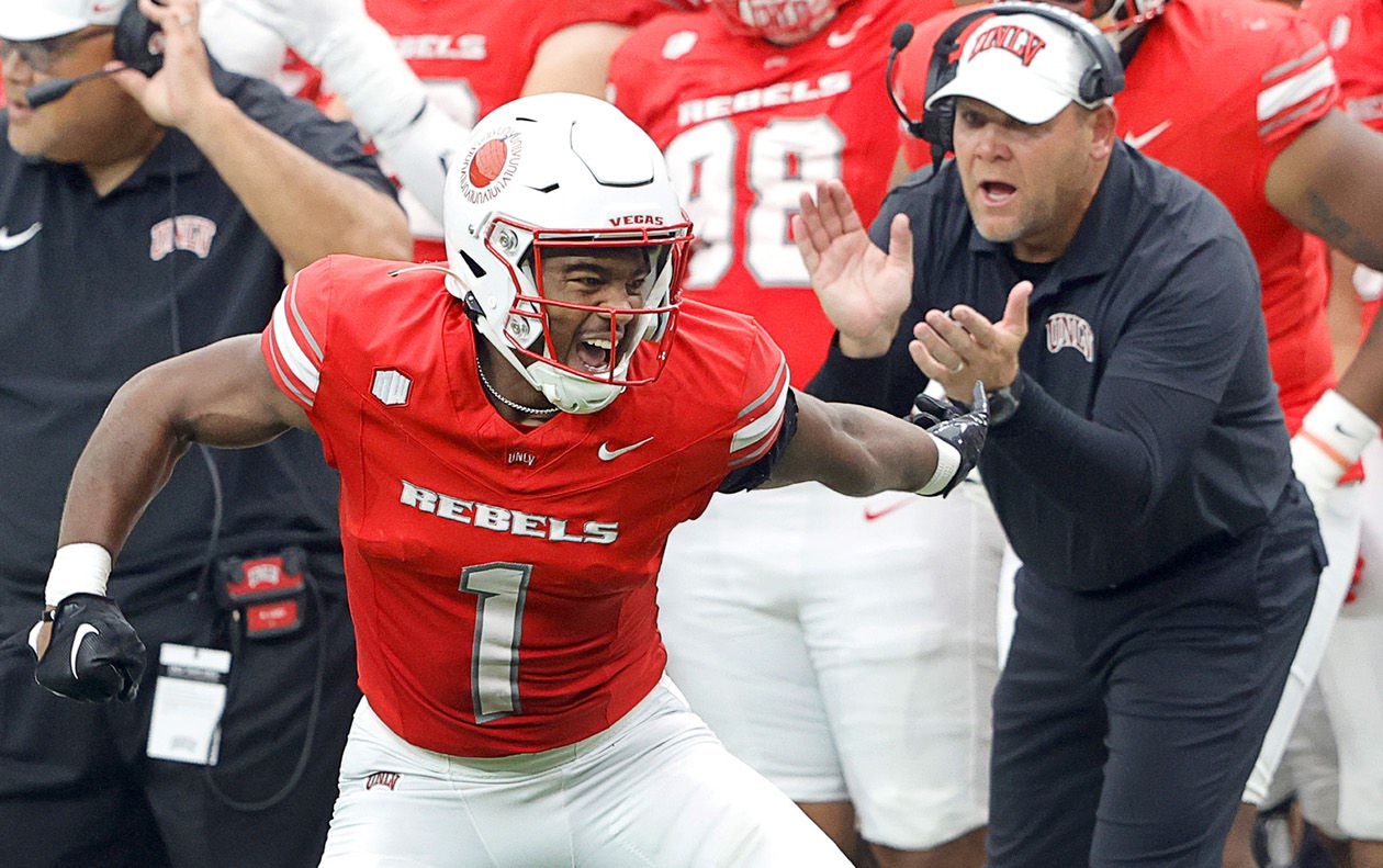 For the UNLV football team, the memories from last year’s bowl game against Kansas still linger. UNLV’s magical 2023 campaign reached its end in Phoenix at the Guaranteed Rate Bowl under a barrage of deep balls. Bomb after bomb, launched downfield and into the hands of Kansas ...