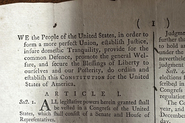 US Constitution-Auction