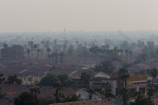 Smoke in Vegas from California Fires