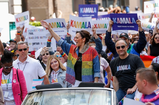 Kamala at pride parade