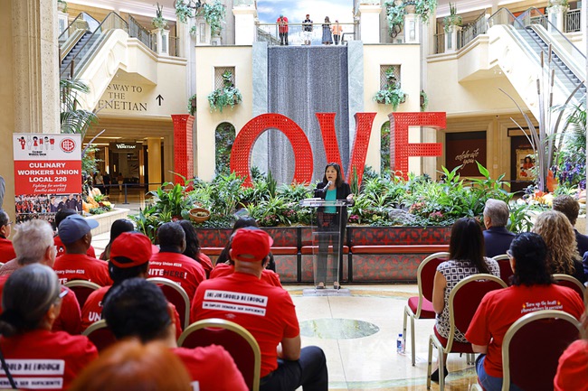 Union-Casino Ceremony with Labor Secretary