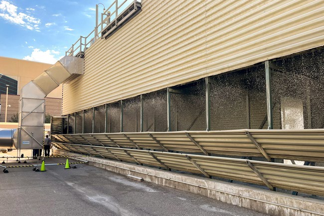 The atmospheric water generator at MGM Grand was installed in November 2023. It produces up to 1,200 gallons of water a day and has saved over 200,000 gallons of water in Las Vegas, Nevada on Tuesday, October 8, 2024.