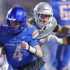 Boise State quarterback Maddux Madsen (4) runs through the UNLV defense on a touchdown run in the first half of the Mountain West Championship game Friday, Dec. 6, 2024, in Boise, Idaho.


