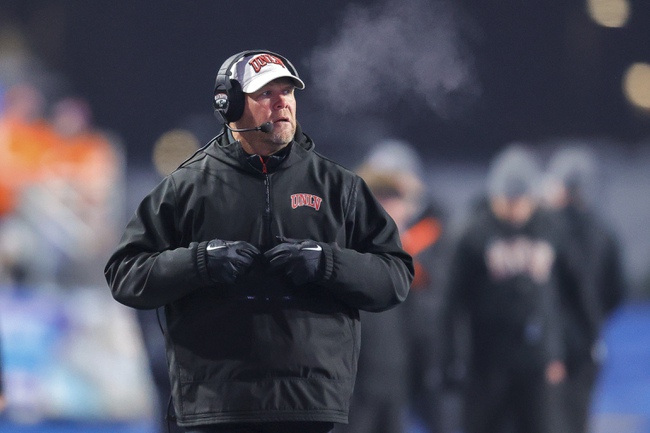 UNLV head coach Barry Odom looks on from the sideline during a timeout in the first half of the Mountain West Championship game against Boise State, Friday, Dec. 6, 2024, in Boise, Idaho.


