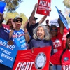 Photo: Congresswoman Dina Titus, center, D-Nev., joins pr