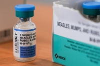 The child, who was too young to receive the measles, mumps and rubella vaccine, was hospitalized but has since been discharged and is recovering, according to a health district news release.

