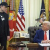 Photo: President Donald Trump speaks during a news confer