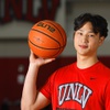 Photo: UNLV point guard Myles Che poses in Mendenhall Cen