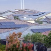 Photo: A view of photovoltaic panels on the roofs of home