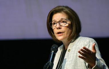 Sen. Catherine Cortez Masto, D. Nev., speaks during the third annual water summit hosted by Congresswoman Susie Lee, D-Nev., at the Las Vegas Springs Preserve Thursday, Aug. 28,&nbsp;2025.