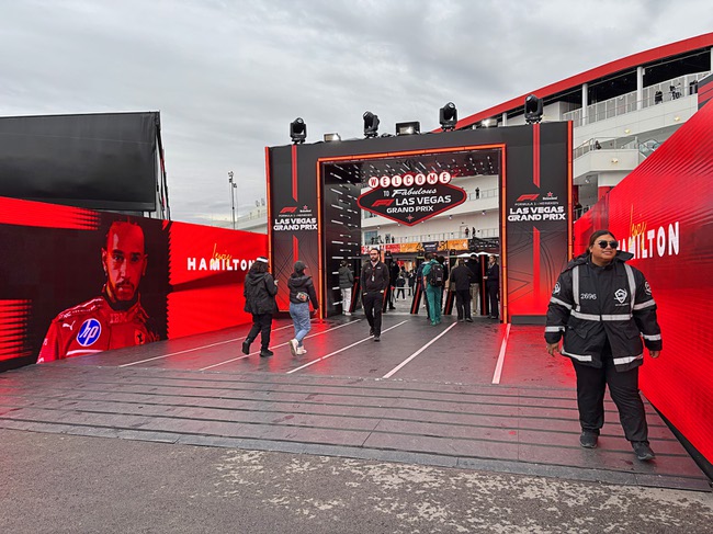 A view during the 2025 F1 Las Vegas Grand Prix Friday, Nov. 21, 2025.