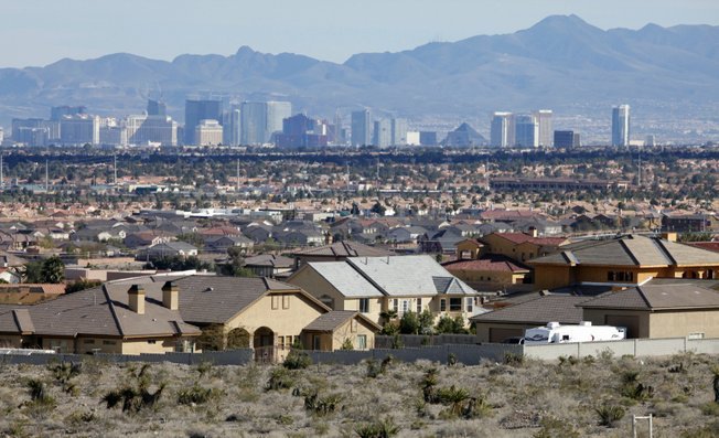 Homes are pictured in this 2016 overview of the Las Vegas Valley.