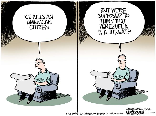 Man reading newspaper says, 