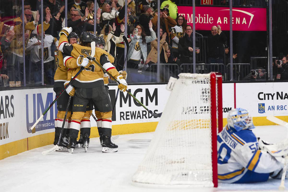 Marner, Stone lead Golden Knights to 4-2 win over Blues