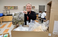 The highlight of the haul is two years’ worth of preserved marine animals for dissection: about 500 small squid, plus some starfish, sea urchins and sand dollars.