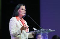 Collaboration will be critical to maintaining the Clark County School District’s momentum, Superintendent Jhone Ebert emphasized Thursday during her first State of the District address.