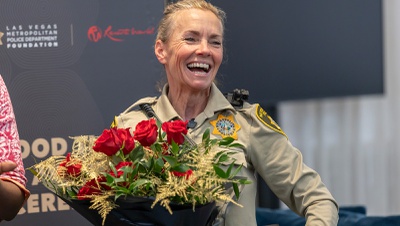 Act of kindness during November downpour puts Metro officer in the spotlight