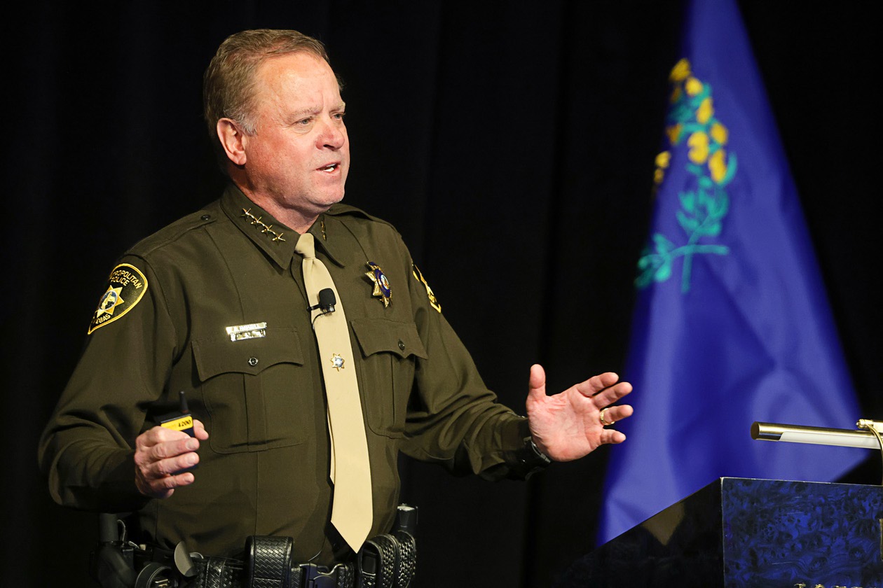 The U.S. Attorney’s Office for the District of Nevada presented Clark County Sheriff Kevin McMahill with a Hometown Hero Award in recognizing of his law enforcement career and leadership, the office said in a news release.

