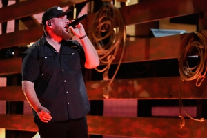 Luke Combs performs "Back in the Saddle" during the 59th Annual Country Music Association Awards on Wednesday, Nov. 19, 2025, at Bridgestone Arena in Nashville, Tenn. 
