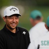 Photo: Xander Schauffele smiles on the driving range befo