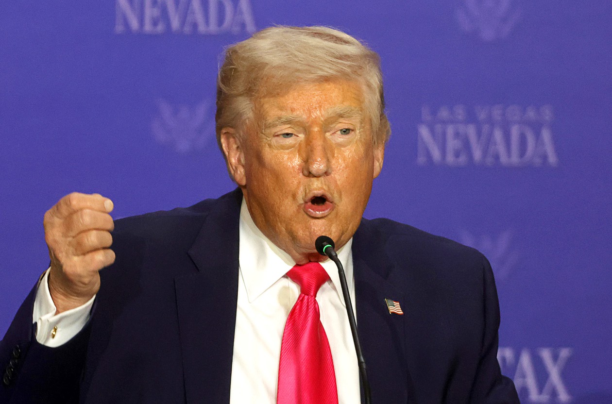 President Donald Trump boasted Thursday that Nevada waiters, casino dealers, bartenders and other tipped workers had received “the biggest tax refunds of their entire lives,” claiming average returns topped $4,000.

