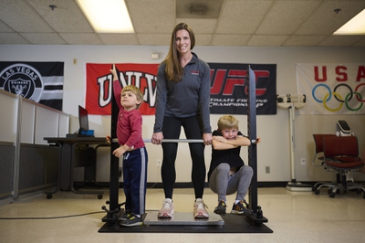 UNLV Health Sciences professor Kara Radzak and family